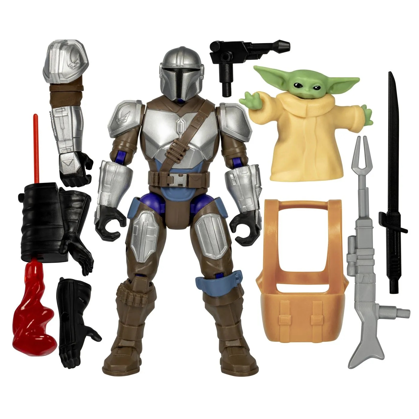 Star wars mix mashers deluxe set figurina mandalorian and grogu 12cm si accesorii, copii 4 ani-9 ani [2]