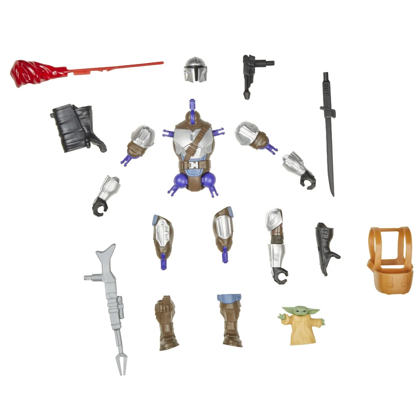 Star wars mix mashers deluxe set figurina mandalorian and grogu 12cm si accesorii, copii 4 ani-9 ani [9]