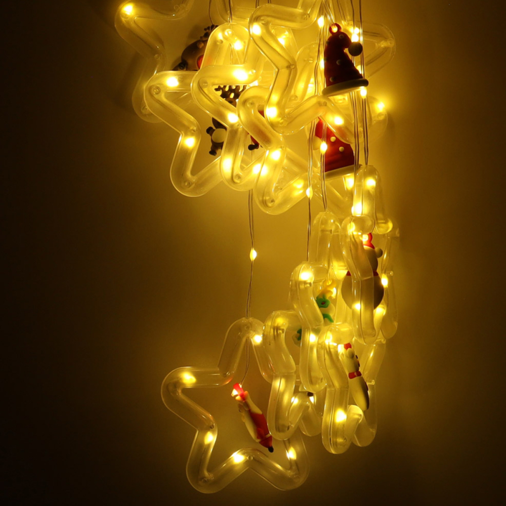 Stelute Luminoase LED cu Figurine si 125 LED-uri, Alb Cald, USB, 3M [3]