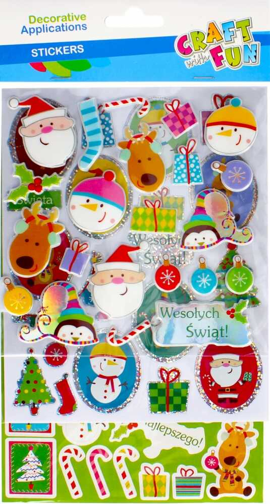 Stickere decorative de Craciun, abtibilduri pentru felicitari si activitati creative pentru copii [1]