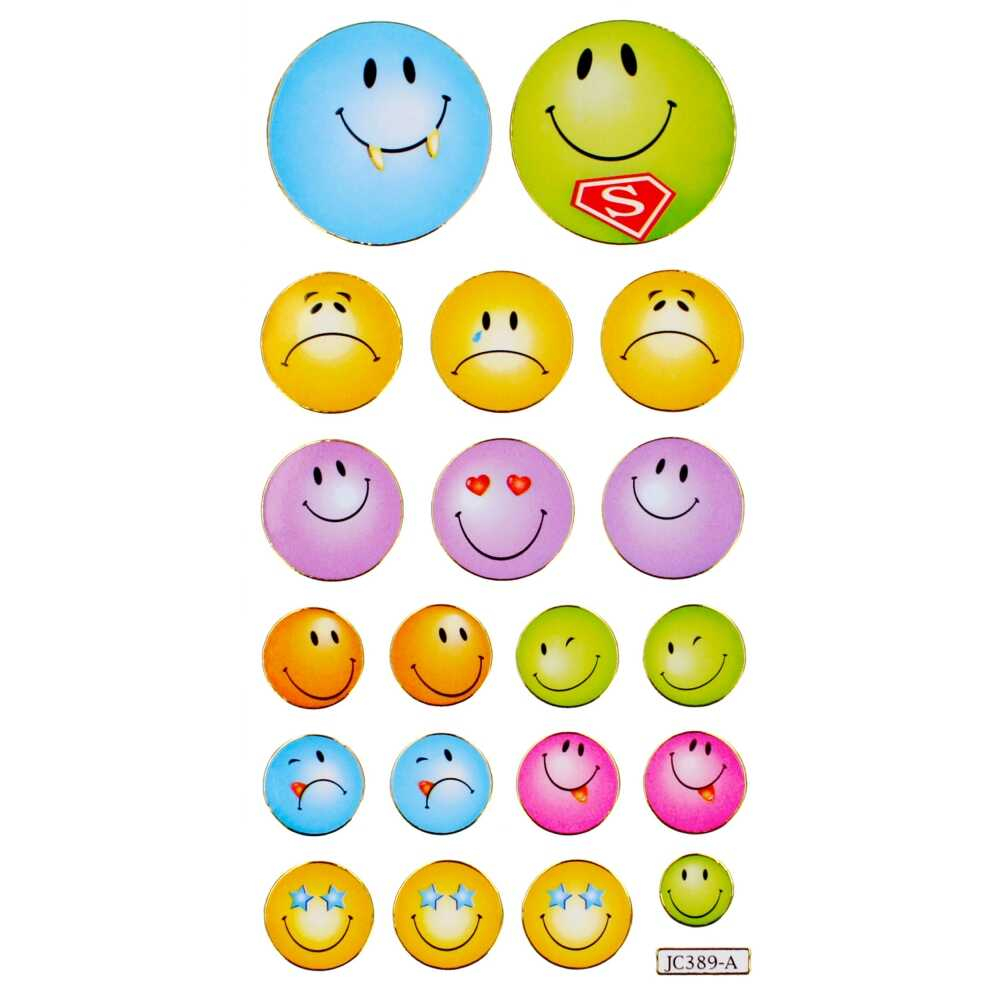 Stickere smiley faces, emoticoane, abtibilduri pentru proiecte creative, fete zambitoare [3]