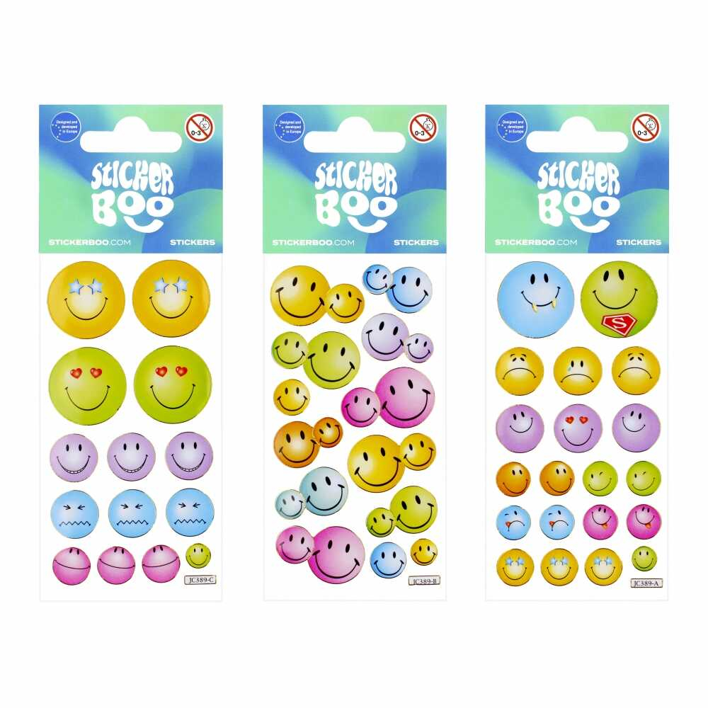Stickere smiley faces, emoticoane, abtibilduri pentru proiecte creative, fete zambitoare [4]