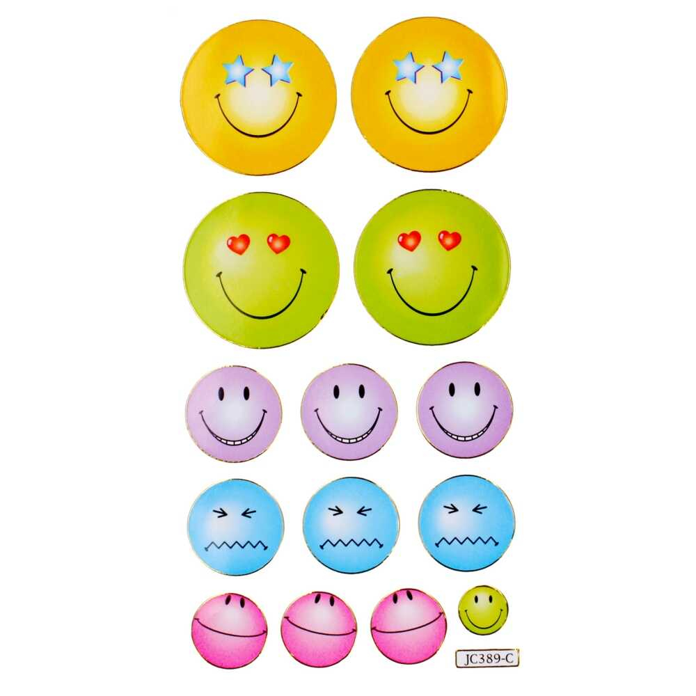 Stickere smiley faces, emoticoane, abtibilduri pentru proiecte creative, fete zambitoare [2]