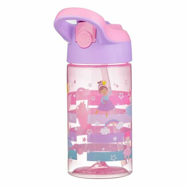 Sticle Apa Copii, Gradinita si Scoala, 500 ml cu Pai, Roz [4]