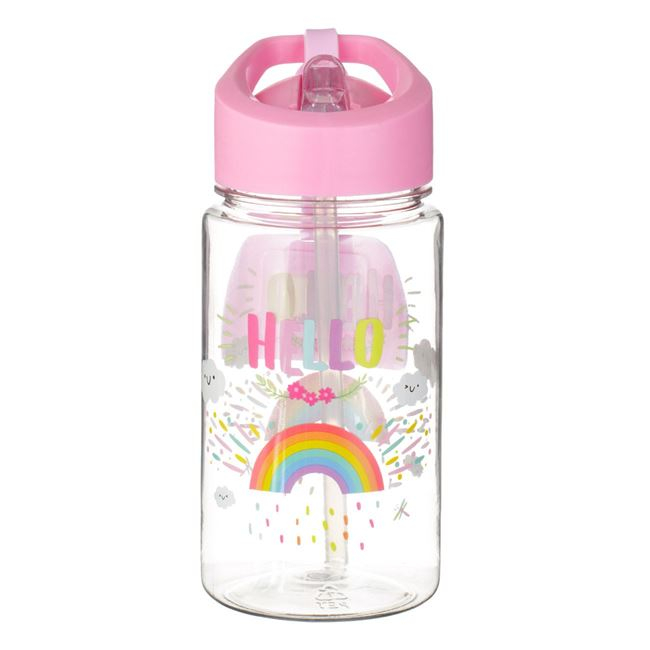 Sticle Apa Copii, Gradinita si Scoala, 440 ml, Fete, Roz, Curcubeu [2]
