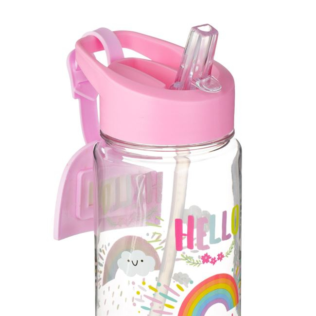 Sticle Apa Copii, Gradinita si Scoala, 440 ml, Fete, Roz, Curcubeu [4]