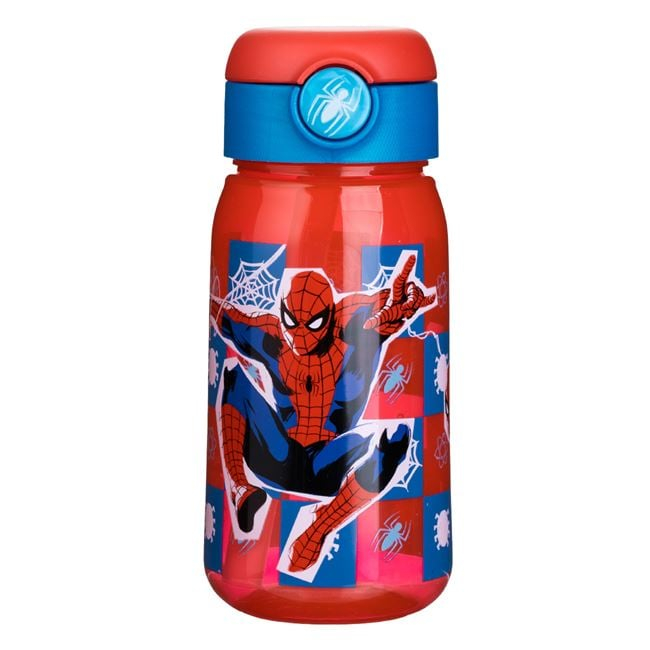 Sticla Apa Copii pentru Scoala, 510 ml, cu Pai, din Plastic, Spiderman [1]