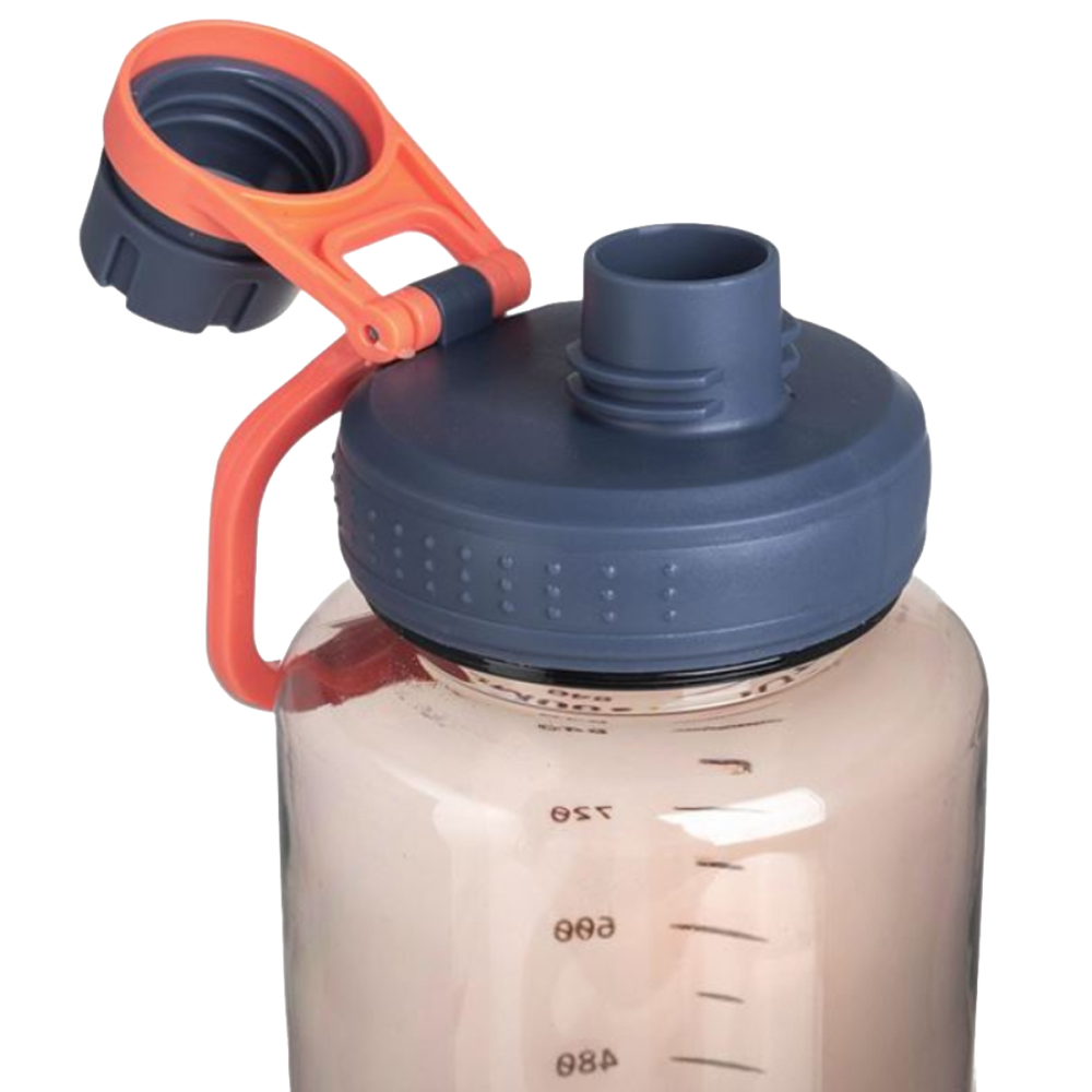 Sticla de Apa din plastic, BPA Free, Gri Fumuriu cu Capac si Maner, 1L [3]