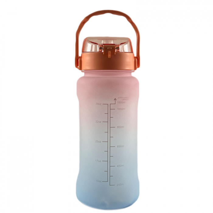Sticla de apa reutilizabila, portabila, 1500 ml, Roz Gradient [2]