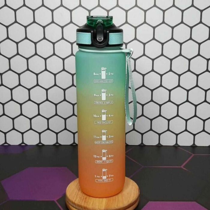 Sticla de apa reutilizabila, portabila, 1000 ml, Albastru Gradient [2]