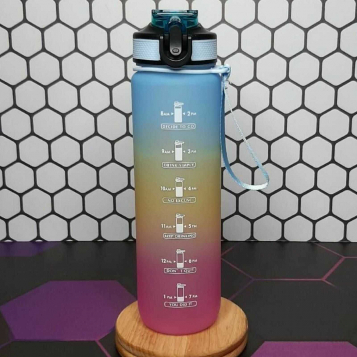 Sticla de apa reutilizabila, portabila, 1000 ml, Turcoaz Gradient [2]