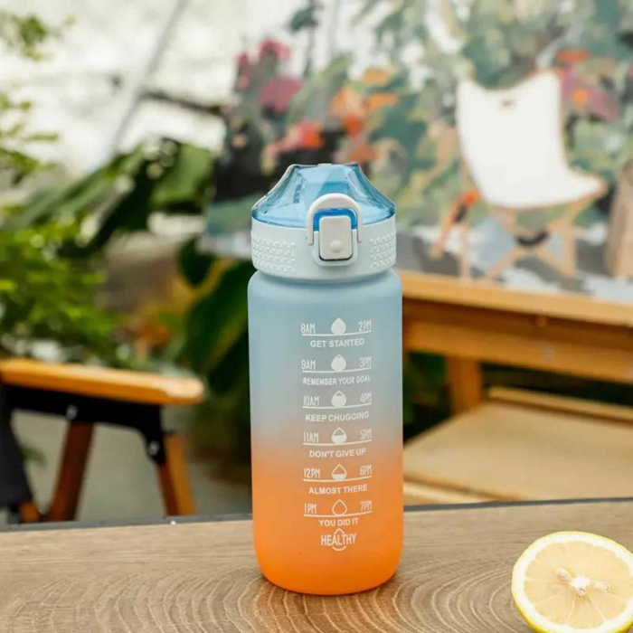 Sticla de Apa Reutilizabila, Mesaje Motivationale, 600 ml, Portocaliu [2]