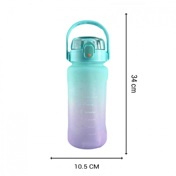 Sticla de apa reutilizabila, portabila, 1500 ml, Violet Gradient [5]