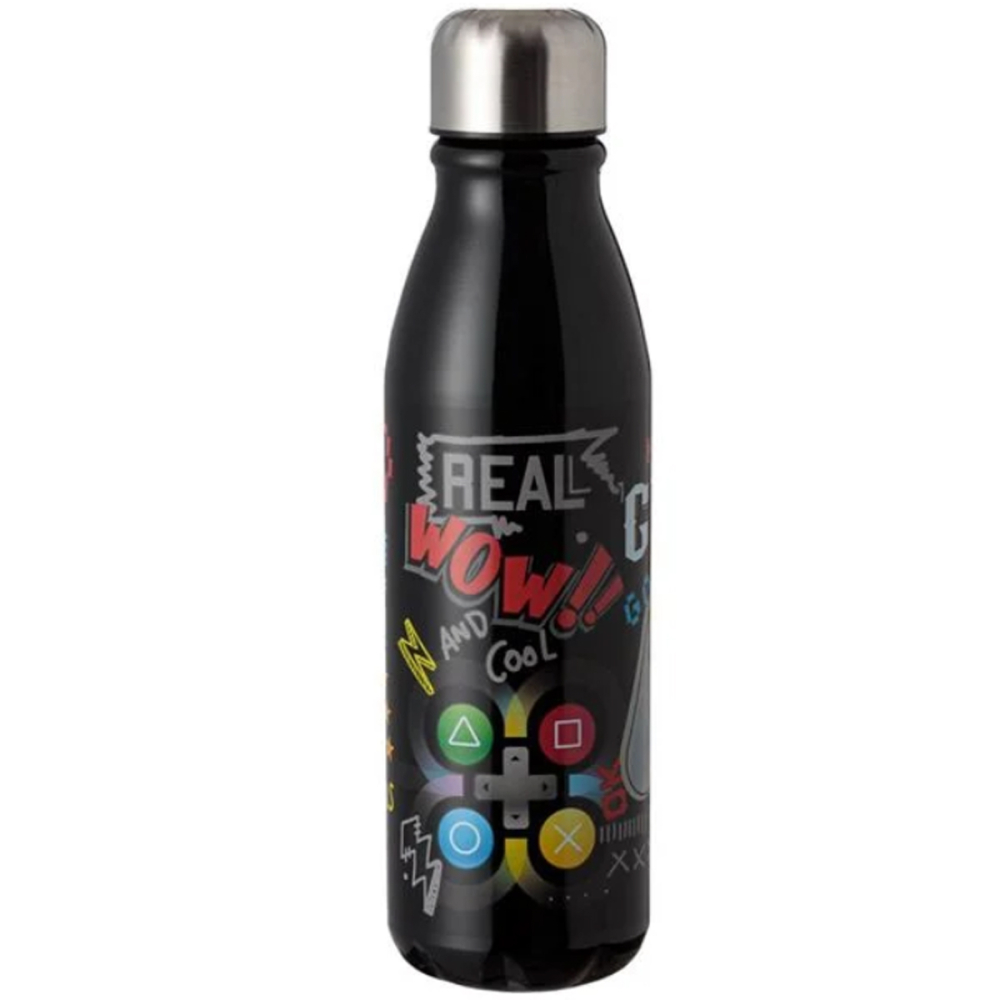 Sticla de Apa pentru baieti, model Harcore Gamer, din aluminiu, 600ml [2]
