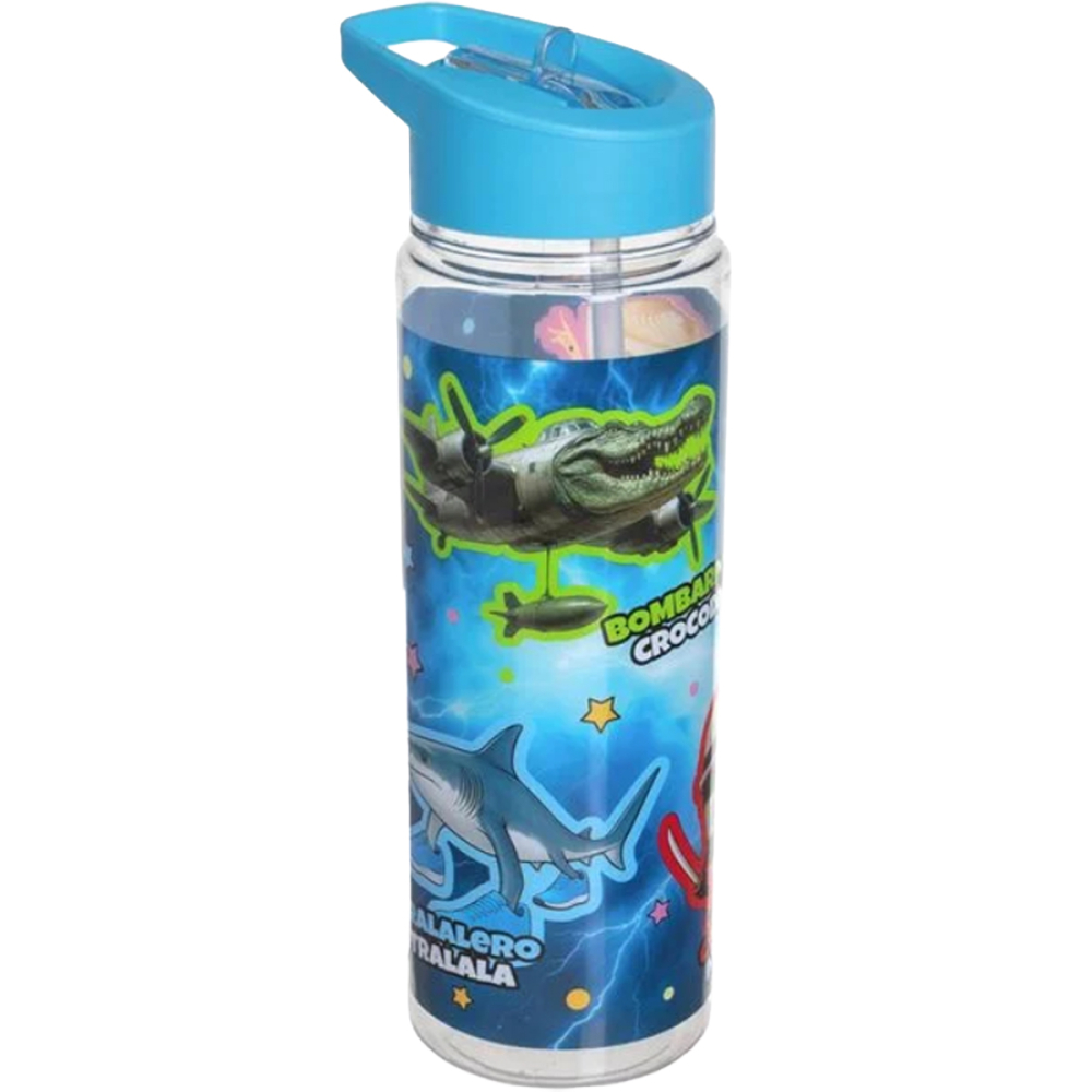 Sticla de Apa pentru copii, Brainrot cu Pai Flip Top, 650ml [3]