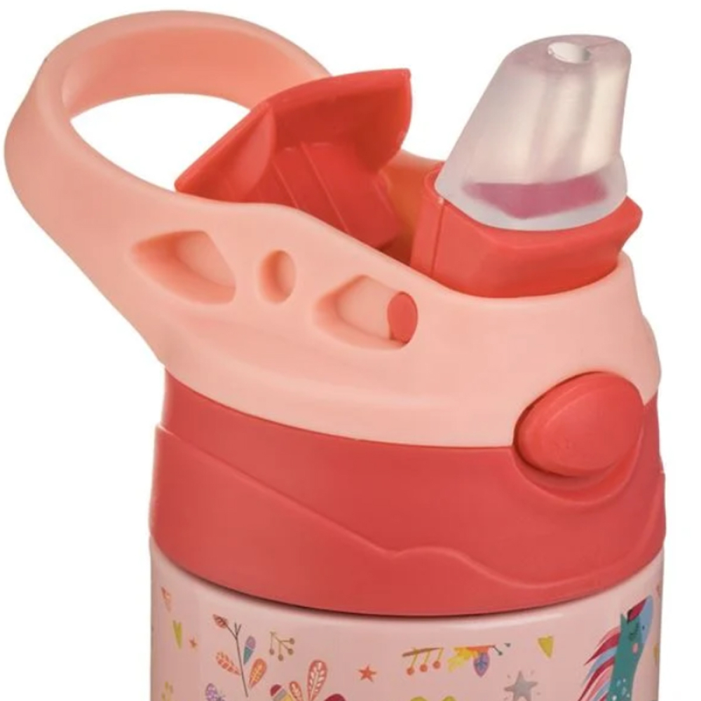 Sticla de Apa pentru Copii, model Unicorn, Otel Inoxidabil, Roz, 500ml [3]