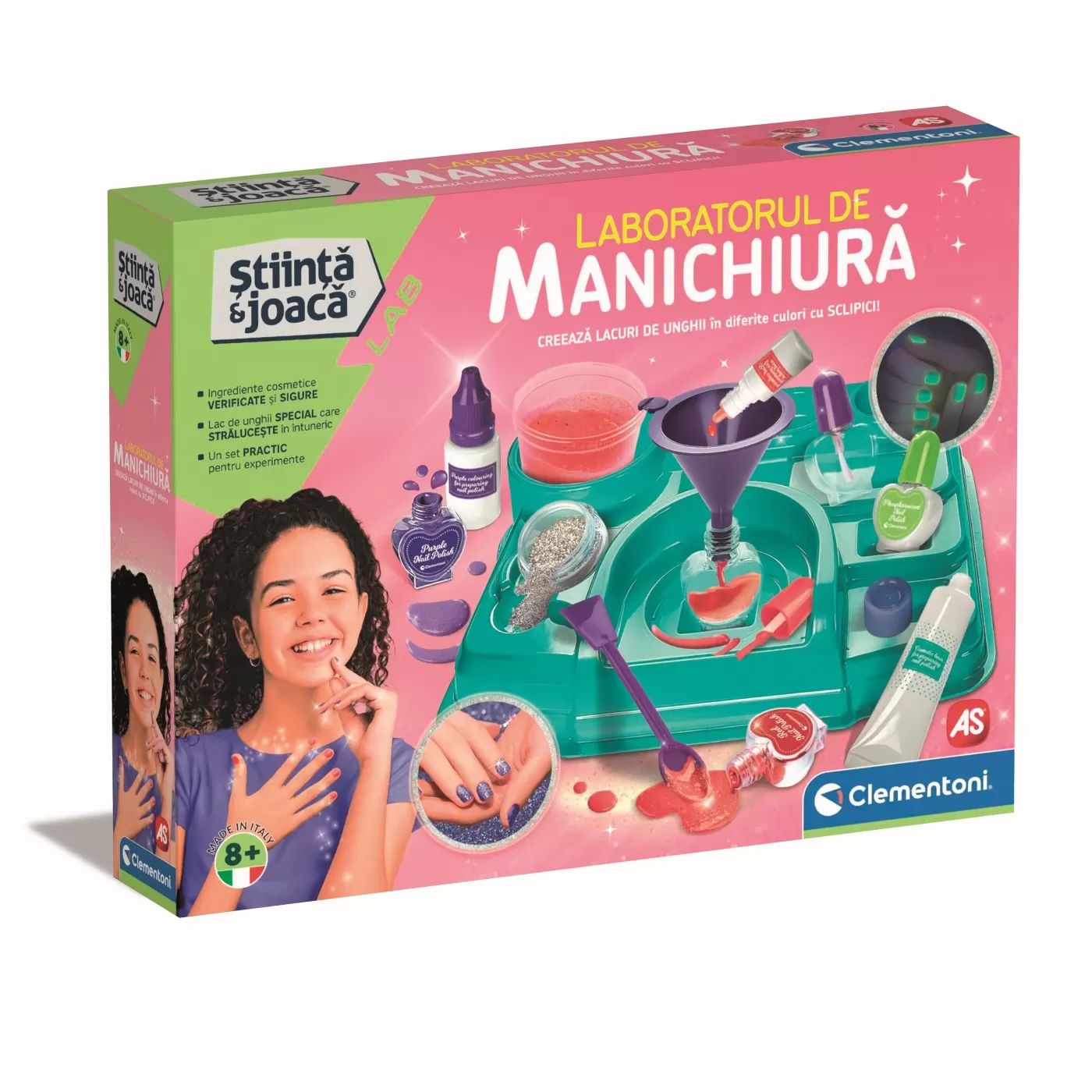 Laboratorul de manichiura, Stiinta si joaca, 8 ani+, Clementoni, varsta de la 8 ani la +15 ani [1]