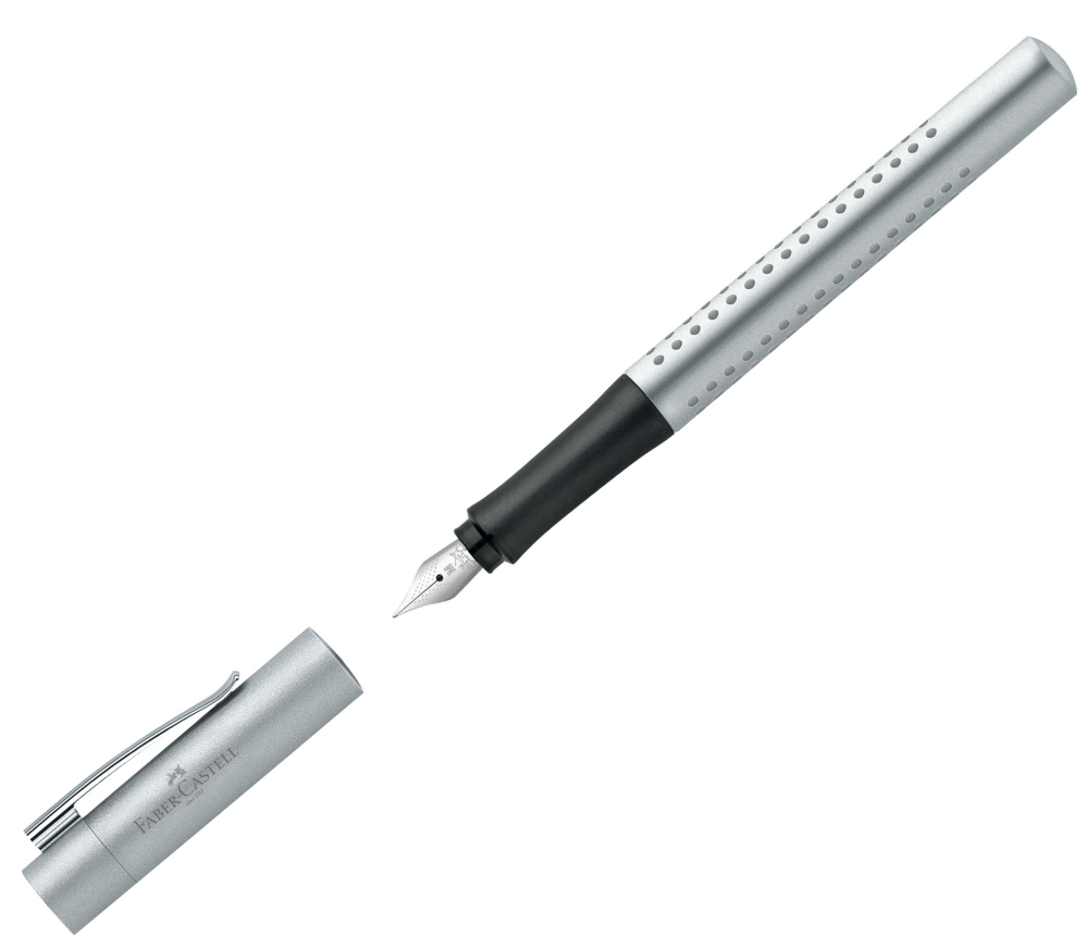 Stilou grip 2011 argintiu m faber-castell [2]