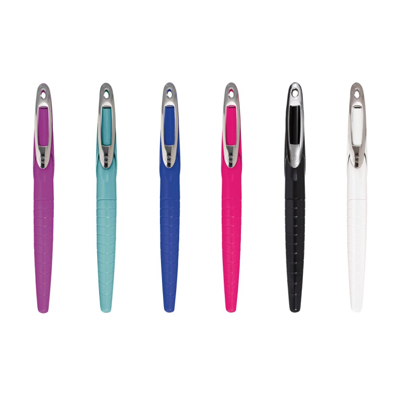 Stilou Herlitz My Pen 10999712, varf M, alimentare rezerve, corp plastic diverse culori, grip cauciucat [3]