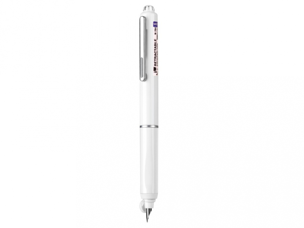 Stilou retractabil Writech corp alb + 5 patroane cu cerneală albastru [1]