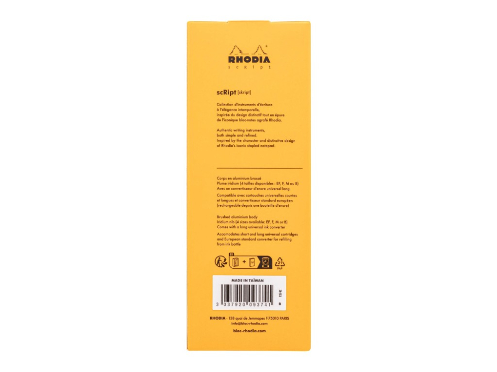 Stilou Rhodia script, peniță tip B [4]