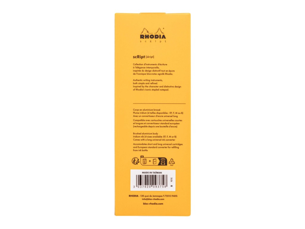 Stilou Rhodia script, peniță tip M [4]
