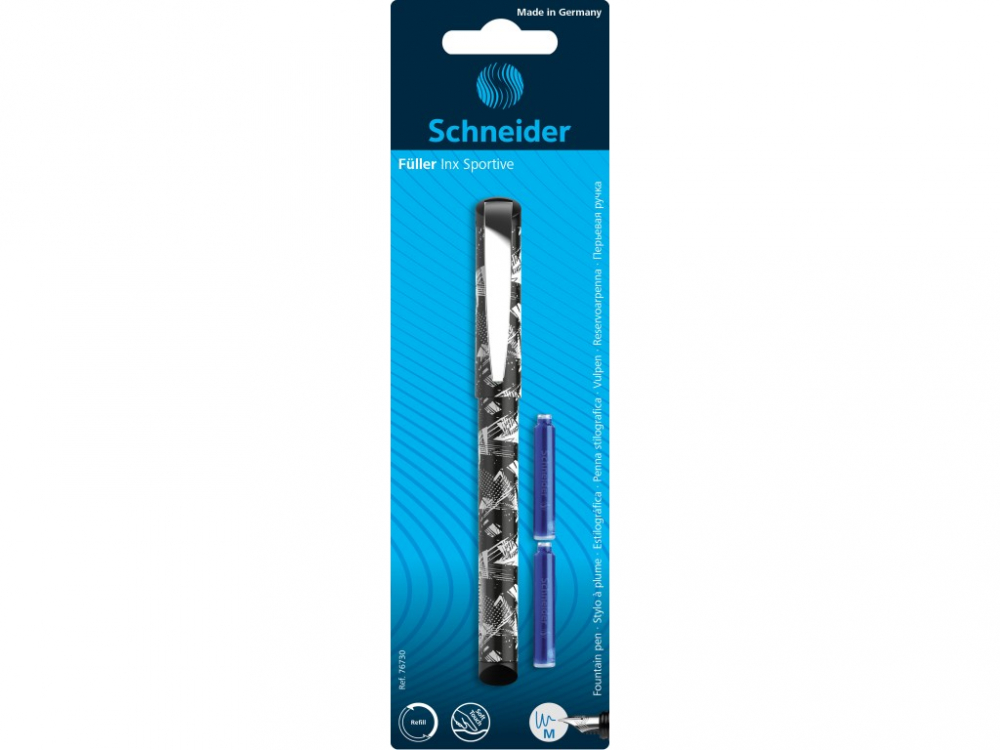 Stilou Schneider INX Sportive + 2 rezerve/blister, copii varsta 8-12 ani [1]
