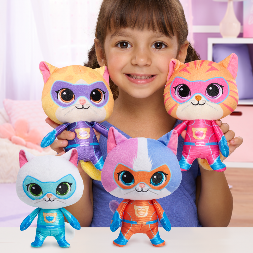 SuperKitties - Jucarie de plus 20 cm, diverse personaje varsta 2-3 ani ,3-5 ani ,5-7 ani, Unisex [10]