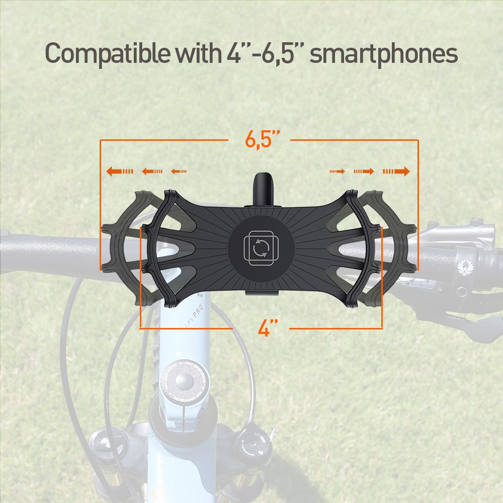 Suport detașabil Tellur de telefon 4"-6.5" pentru bicicletă BPH100, negru [5]