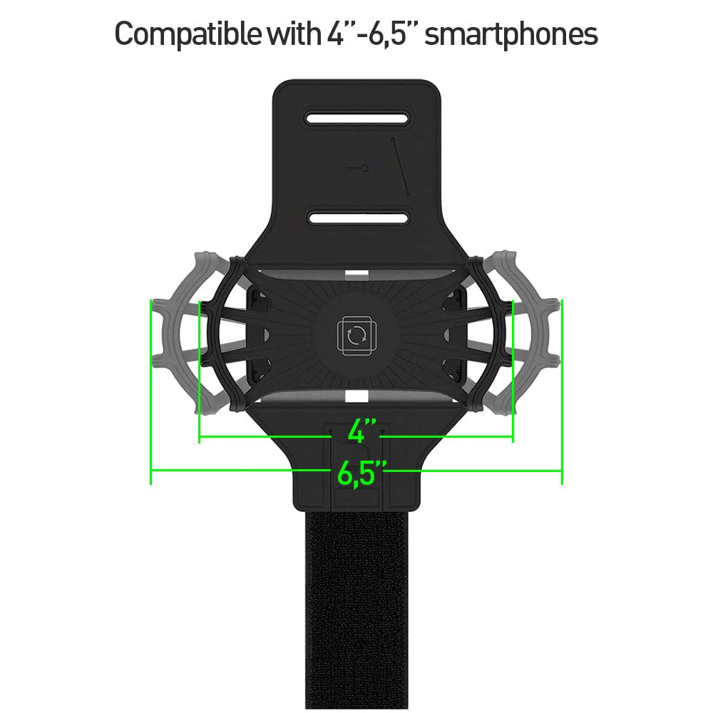 Suport detașabil Tellur de telefon 4"-6.5" pentru braț A100, negru [2]