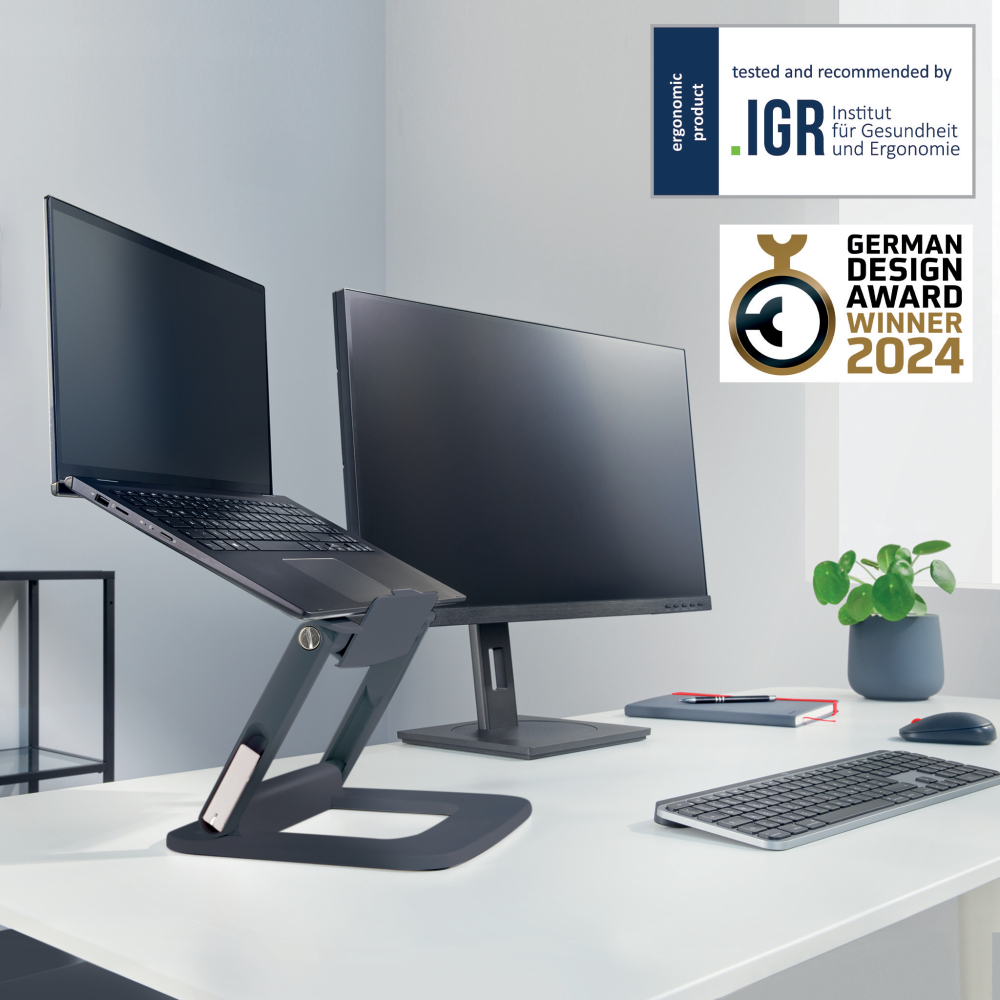Suport ergonomic pentru laptop ajustabil gri carbune leitz [4]