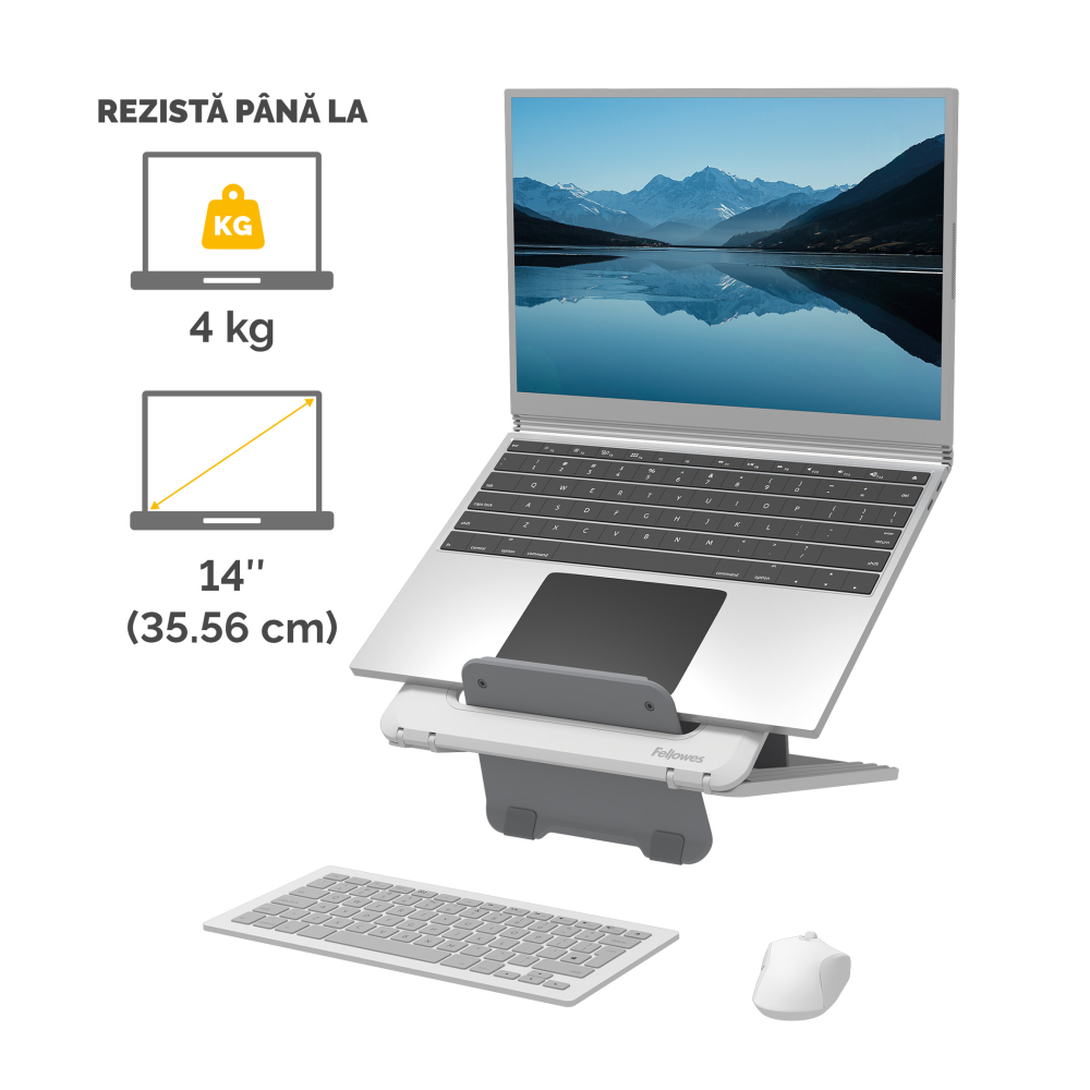Suport ergonomic pentru laptop alb breyta [4]