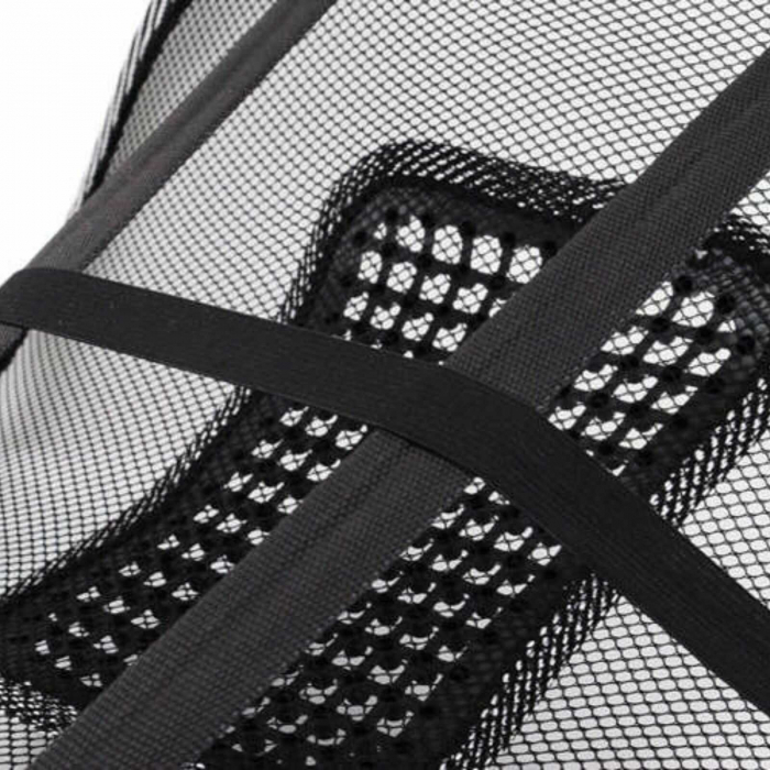 Suport lombar terapeutic, pentru scaun auto sau birou, corecteaza postura, 40 x 39 cm, Metal si Plasa, Negru [8]