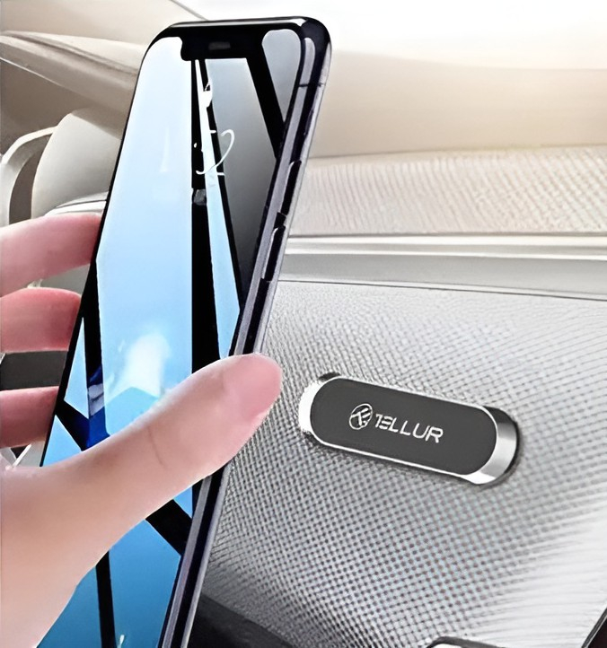 Suport magnetic de telefon cu adeziv, Tellur MCM8, gri [2]
