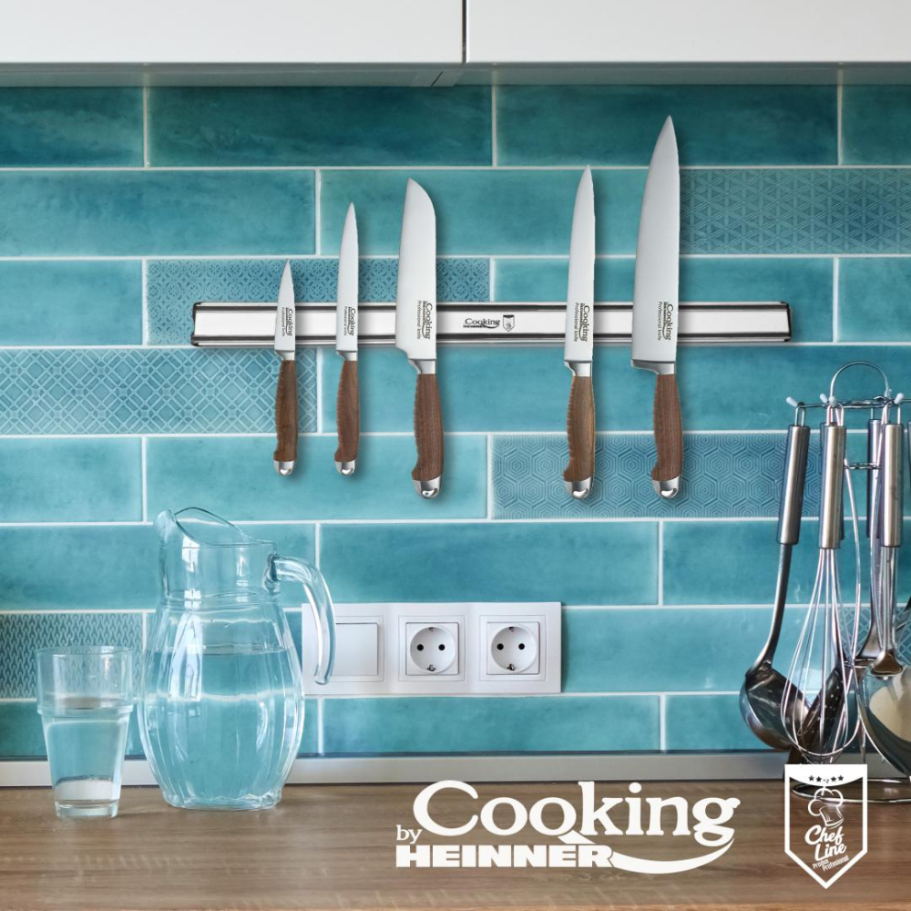 Suport magnetic pentru cutite 61.5x4.5x1.9cm, aluminiu, chef line, cooking by heinner [3]