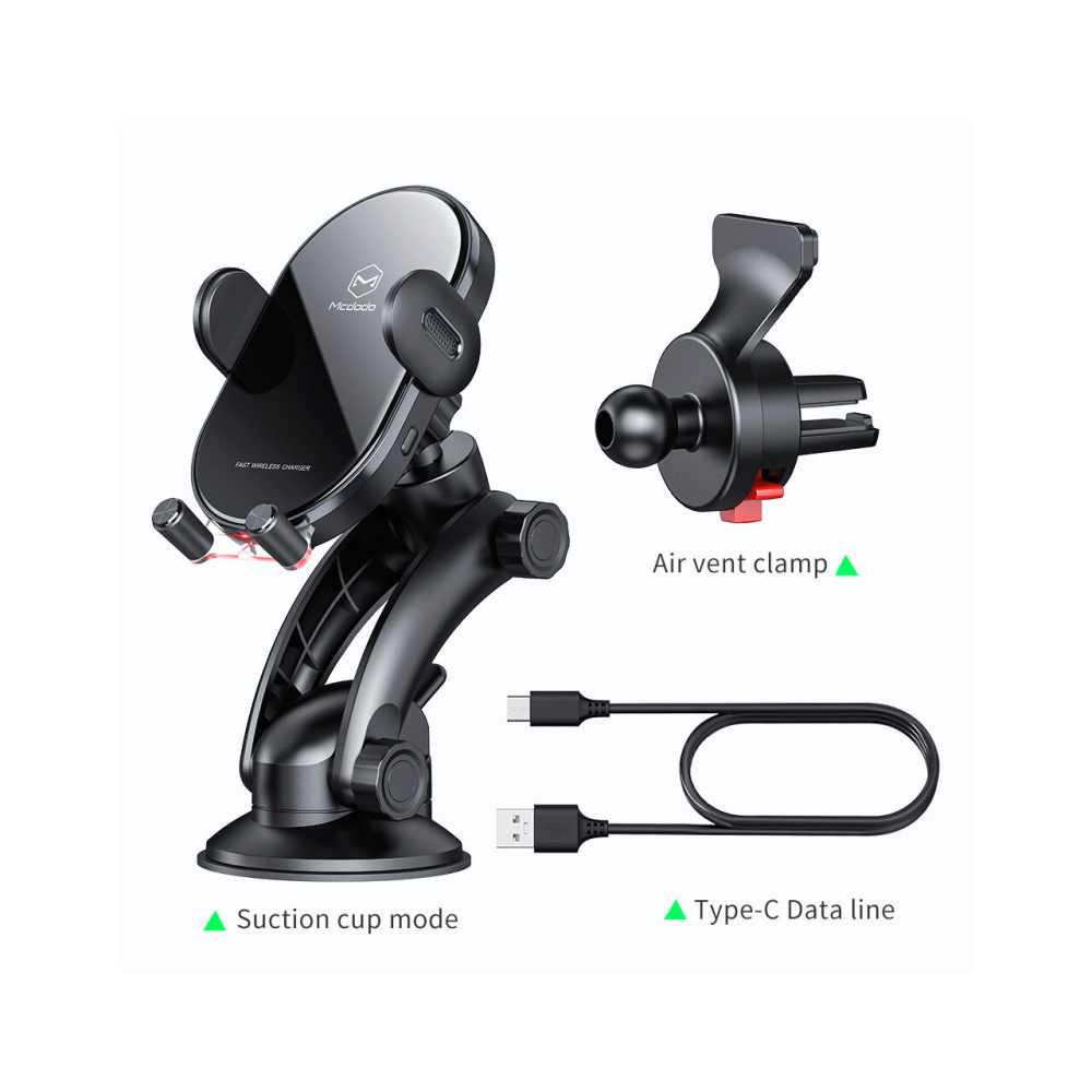 Suport Mcdodo Auto Space Series cu Wireless Charger 15W Black [4]