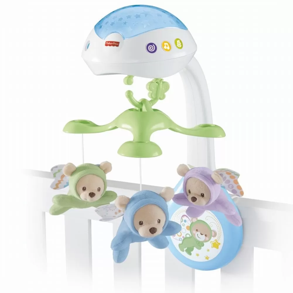 Suport mobil pentru patut, Carusel cu proiectie, Noaptea instelata, Fisher Price, varsta de la 0 luni la 1 an [2]