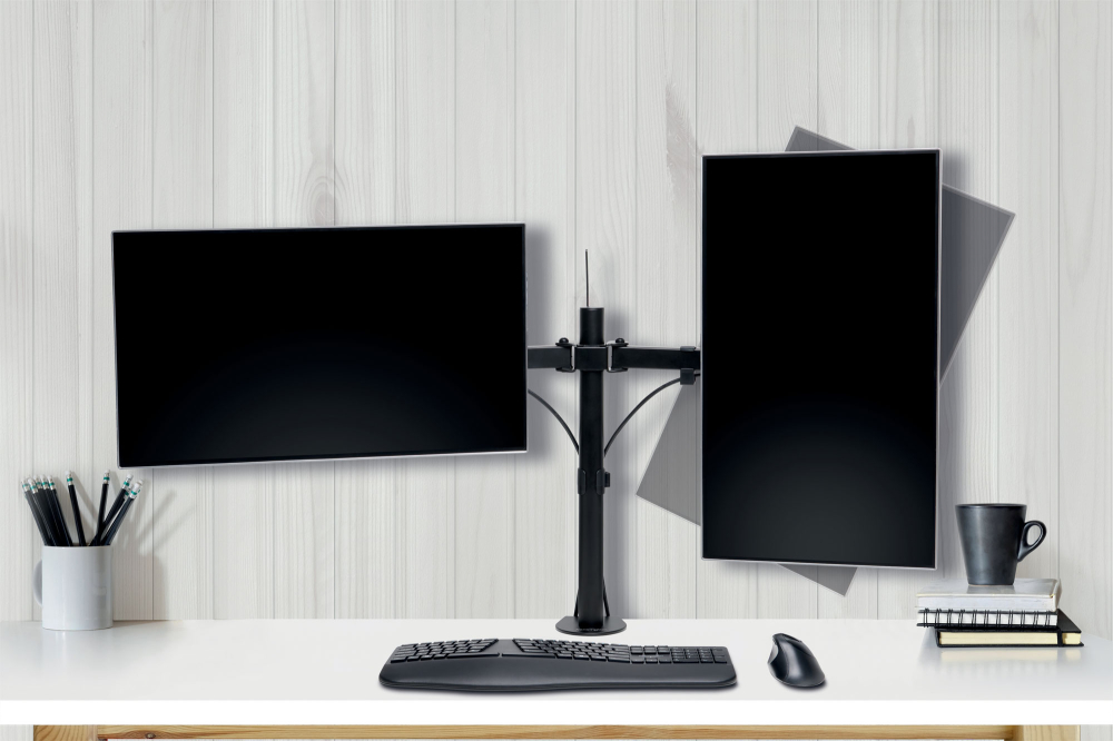 Suport monitor smartfit 2 brate ajuslabile negru kensington [2]