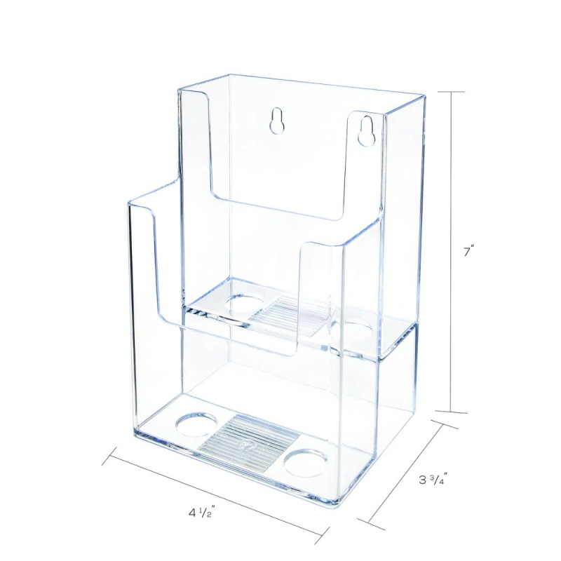 Suport plastic Deflecto, LHPA421, A4, 2 compartiment, pentru cataloage, reviste [2]