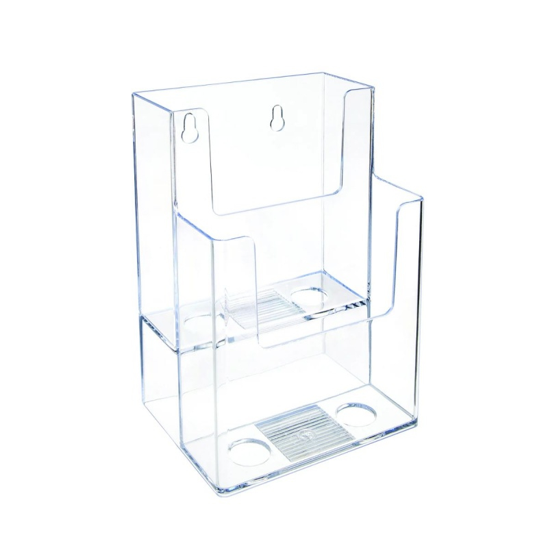 Suport plastic Deflecto, LHPA421, A4, 2 compartiment, pentru cataloage, reviste [3]