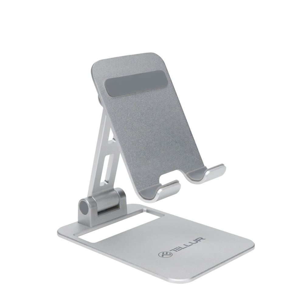 Suport Telefon Birou Tellur, Aluminiu, Argintiu [2]