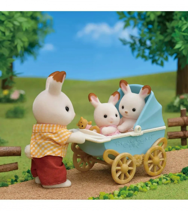 Sylvanian Families-Set Carucior Iepurasi Gemeni [3]