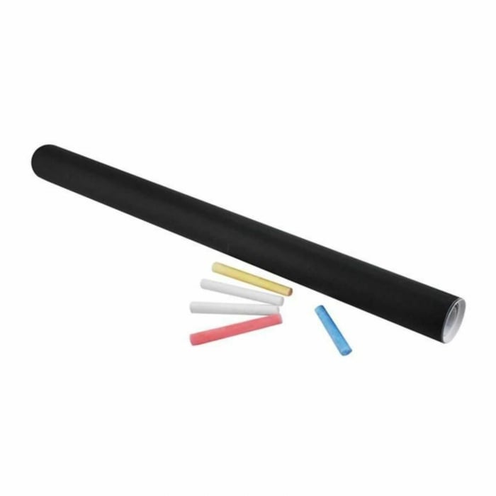 Tabla de scris autocolanta pentru multiple suprafete, tip tapet, reutilizabila, creta inclusa, usor de lipit, 45 x 200 cm, negru [12]