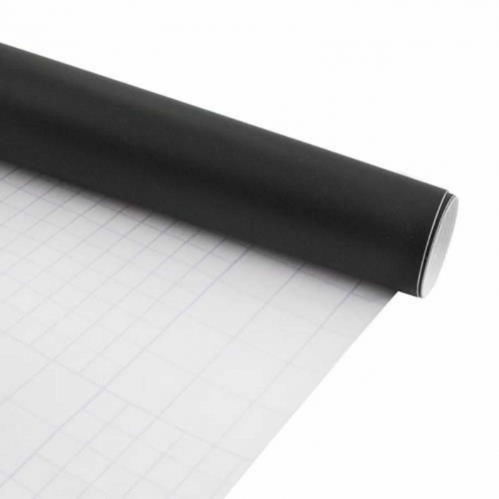 Tabla de scris autocolanta pentru multiple suprafete, tip tapet, reutilizabila, creta inclusa, usor de lipit, 45 x 200 cm, negru [10]