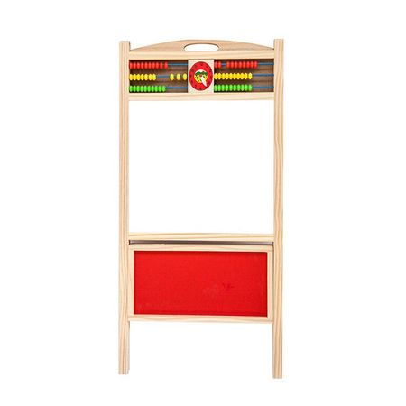 Tabla magnetica copii 2 in 1 cu suport, accesorii, maner, ceas si abac. [2]