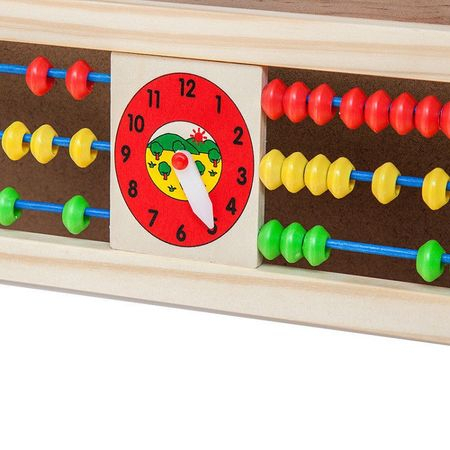 Tabla magnetica copii 2 in 1 cu suport, accesorii, maner, ceas si abac. [4]