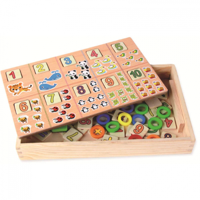 Tabla educativa Montessori matematica, asocieri culori si forme. [4]