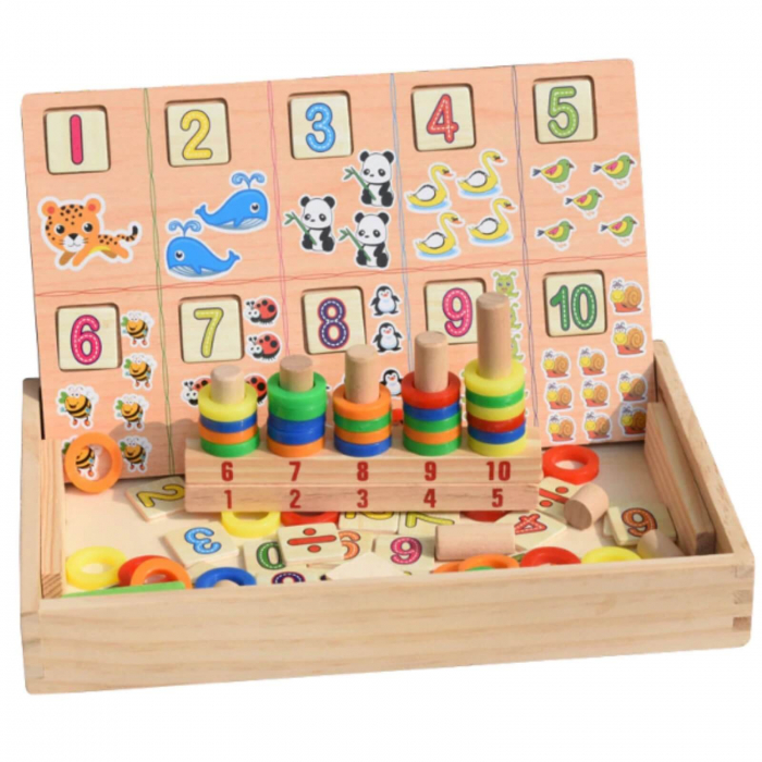 Tabla educativa Montessori matematica, asocieri culori si forme. [6]