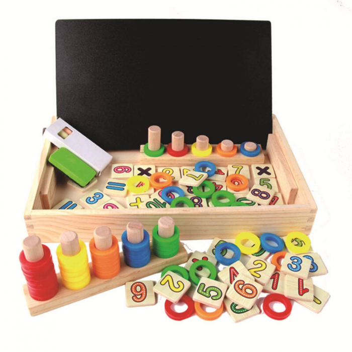 Tabla educativa Montessori matematica, asocieri culori si forme. [3]