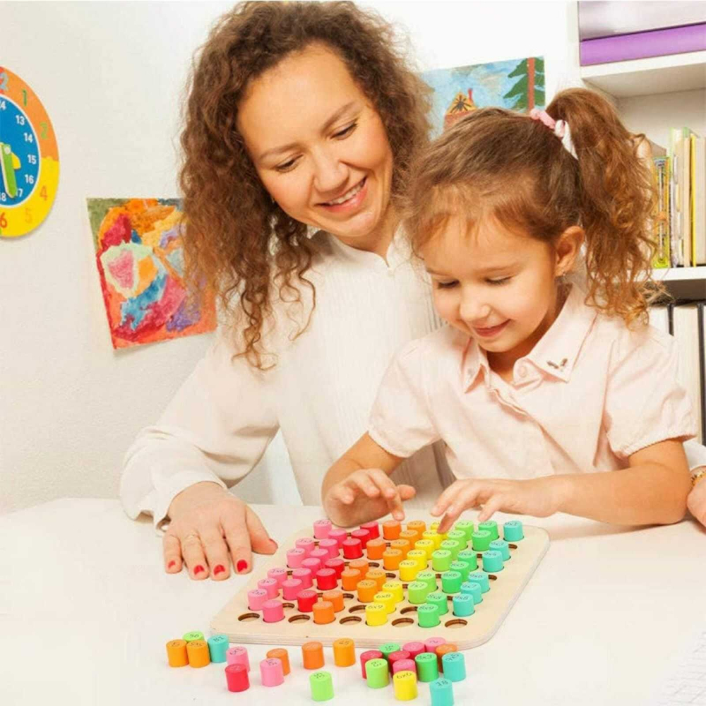 Tabla Inmultirii din Lemn 1-9 – Joc Educativ cu 81 Piese pentru Copii 7 Ani+ [5]